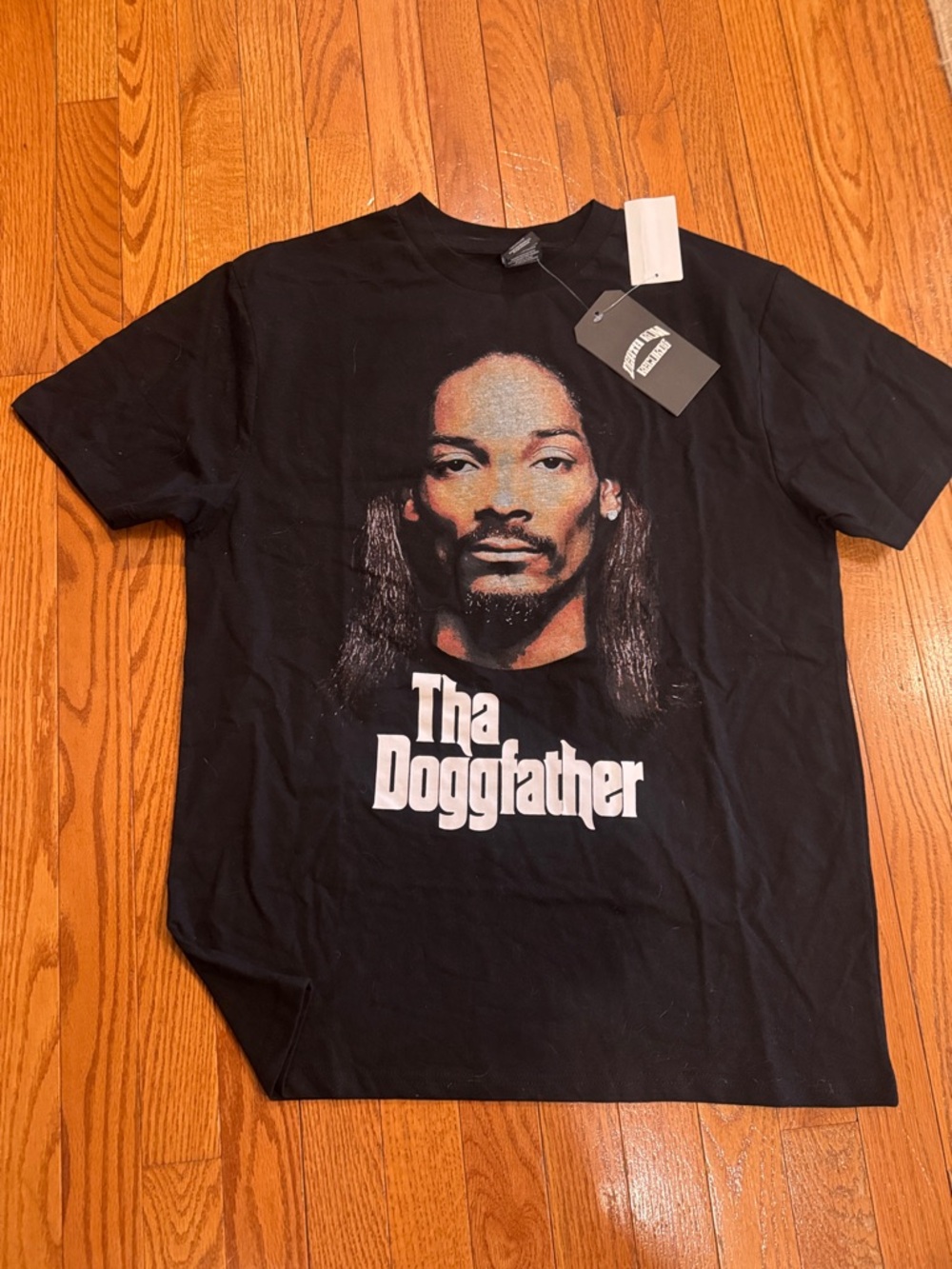 Black 'Tha Doggfather' Graphic Short-Sleeve Tee